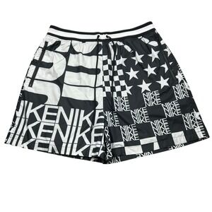 Nike NSW Scorpion Graphic Print Shorts Mens Size XXL Black White Stars Checkered